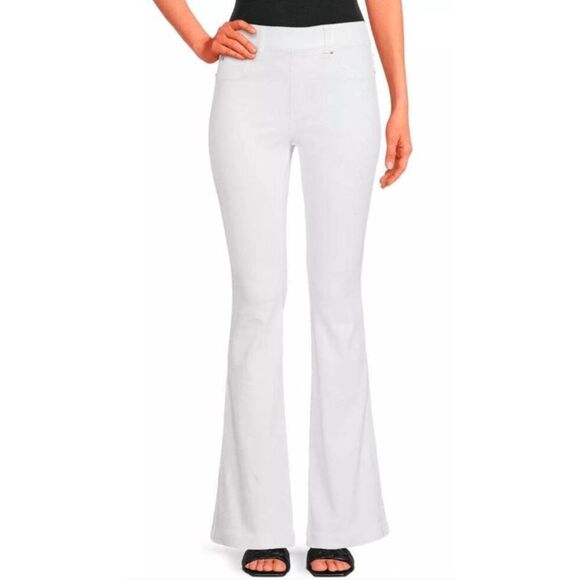 NWOT SPANX Flare Denim Jean Leggings In White Size SP - Picture 1 of 5